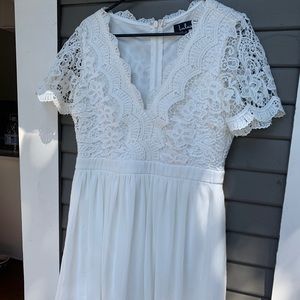 Lulus White Lace Dress XL
